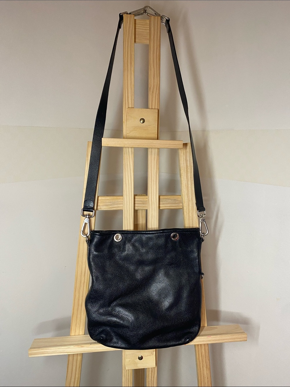 RUDSAK Convertible Black Pebbled Leather Crossbody & Shoulder Bag | Genuine Leat